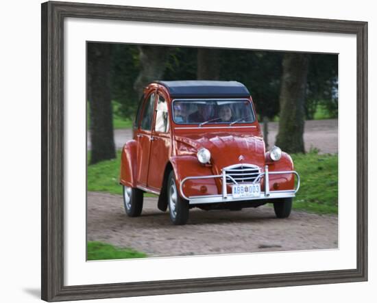 Old Red Citroen, Bodega Bouza Winery, Canelones, Montevideo, Uruguay-Per Karlsson-Framed Photographic Print