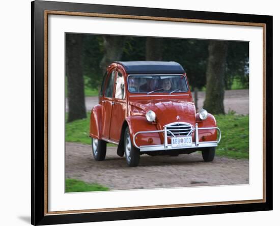 Old Red Citroen, Bodega Bouza Winery, Canelones, Montevideo, Uruguay-Per Karlsson-Framed Photographic Print