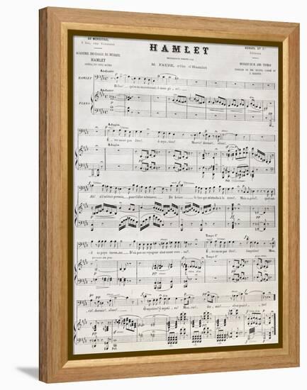 Old Reproduction Of Hamlet Score-marzolino-Framed Stretched Canvas