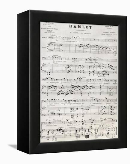 Old Reproduction Of Hamlet Score-marzolino-Framed Stretched Canvas