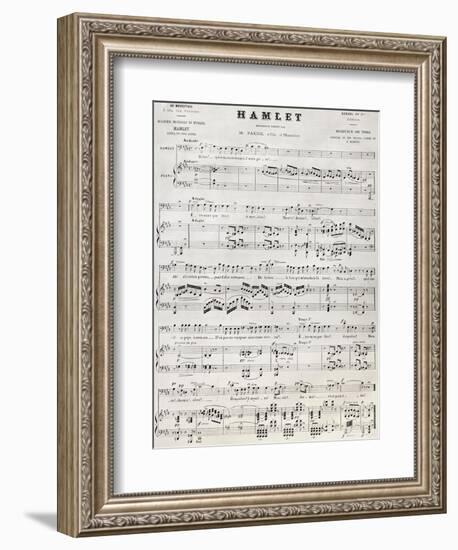 Old Reproduction Of Hamlet Score-marzolino-Framed Art Print