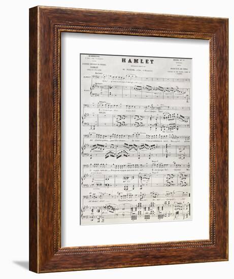 Old Reproduction Of Hamlet Score-marzolino-Framed Art Print