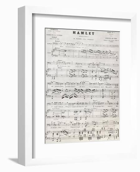 Old Reproduction Of Hamlet Score-marzolino-Framed Art Print