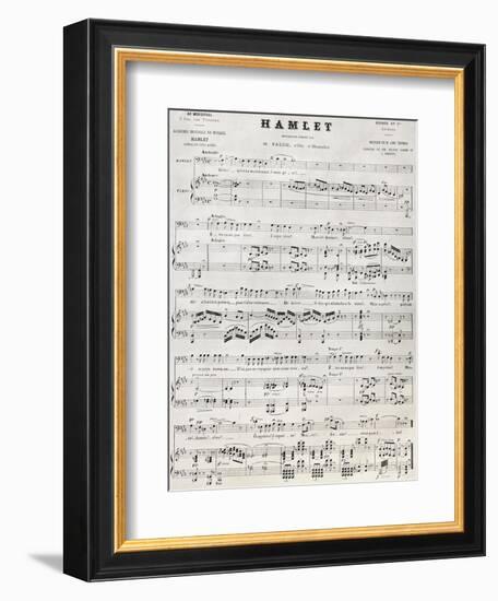 Old Reproduction Of Hamlet Score-marzolino-Framed Art Print