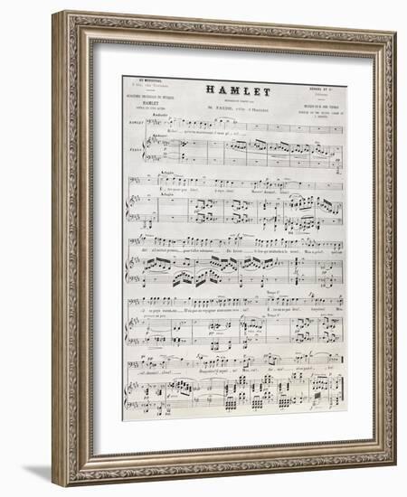 Old Reproduction Of Hamlet Score-marzolino-Framed Art Print