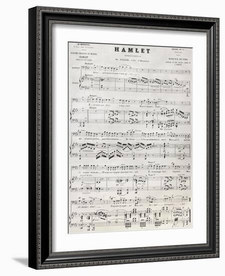 Old Reproduction Of Hamlet Score-marzolino-Framed Art Print