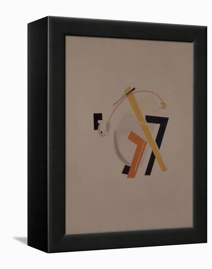 Old Resident. Figurine for the Opera Victory over the Sun by A. Kruchenykh, 1920-1921-El Lissitzky-Framed Premier Image Canvas