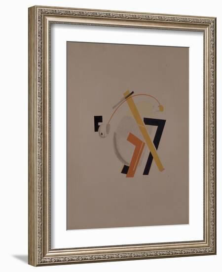 Old Resident. Figurine for the Opera Victory over the Sun by A. Kruchenykh, 1920-1921-El Lissitzky-Framed Giclee Print