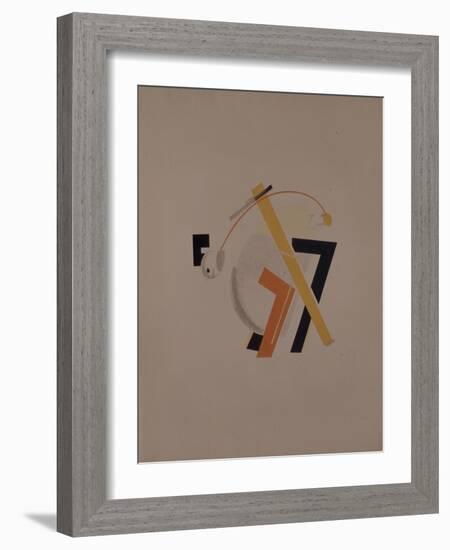 Old Resident. Figurine for the Opera Victory over the Sun by A. Kruchenykh, 1920-1921-El Lissitzky-Framed Giclee Print