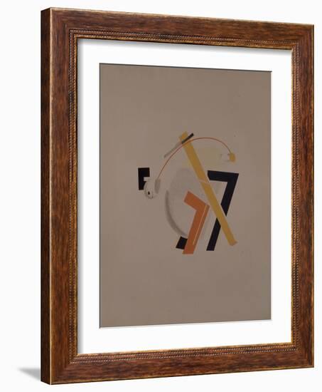 Old Resident. Figurine for the Opera Victory over the Sun by A. Kruchenykh, 1920-1921-El Lissitzky-Framed Giclee Print