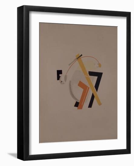 Old Resident. Figurine for the Opera Victory over the Sun by A. Kruchenykh, 1920-1921-El Lissitzky-Framed Giclee Print