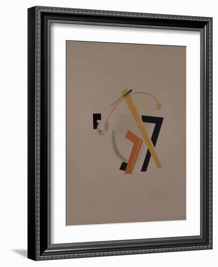 Old Resident. Figurine for the Opera Victory over the Sun by A. Kruchenykh, 1920-1921-El Lissitzky-Framed Giclee Print