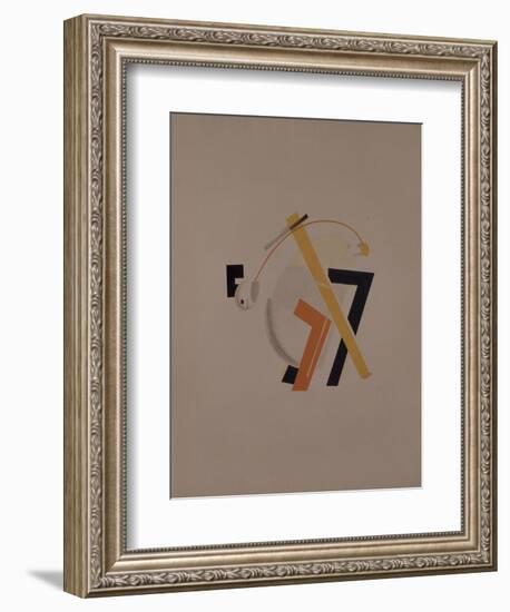 Old Resident. Figurine for the Opera Victory over the Sun by A. Kruchenykh, 1920-1921-El Lissitzky-Framed Giclee Print