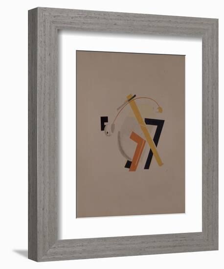 Old Resident. Figurine for the Opera Victory over the Sun by A. Kruchenykh, 1920-1921-El Lissitzky-Framed Giclee Print