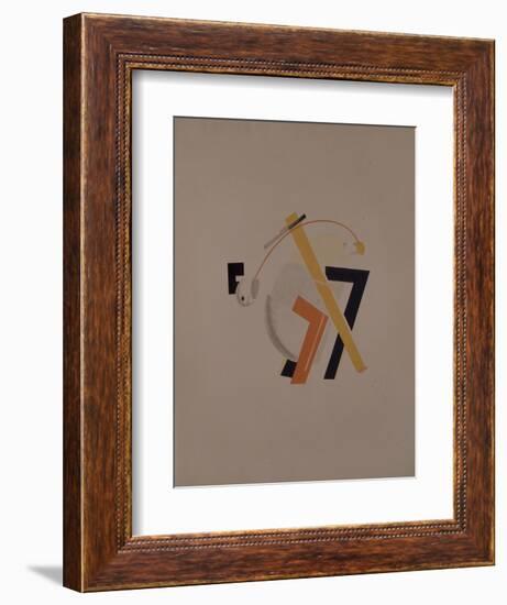 Old Resident. Figurine for the Opera Victory over the Sun by A. Kruchenykh, 1920-1921-El Lissitzky-Framed Giclee Print