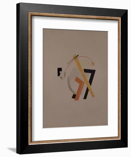 Old Resident. Figurine for the Opera Victory over the Sun by A. Kruchenykh, 1920-1921-El Lissitzky-Framed Giclee Print