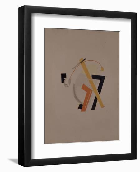 Old Resident. Figurine for the Opera Victory over the Sun by A. Kruchenykh, 1920-1921-El Lissitzky-Framed Giclee Print