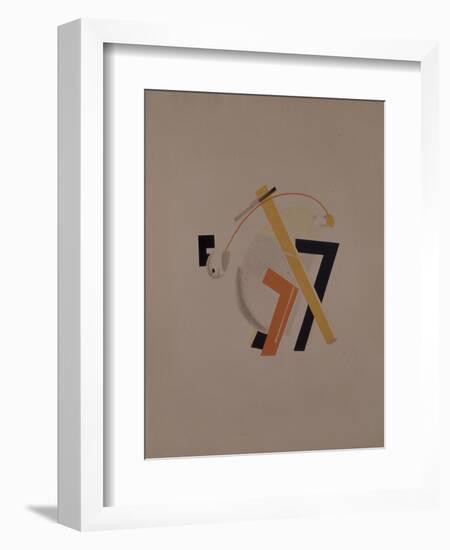 Old Resident. Figurine for the Opera Victory over the Sun by A. Kruchenykh, 1920-1921-El Lissitzky-Framed Giclee Print