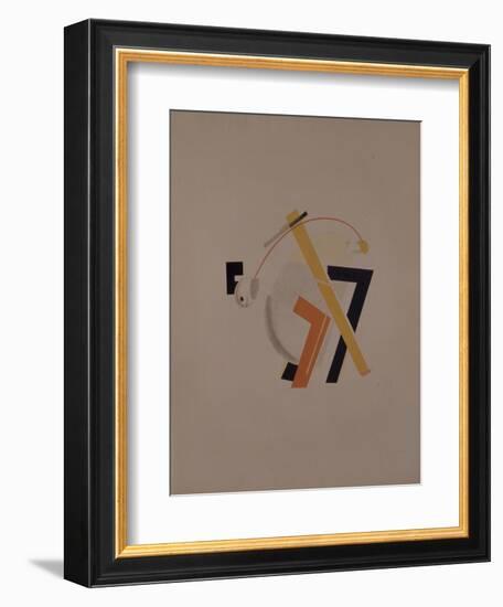 Old Resident. Figurine for the Opera Victory over the Sun by A. Kruchenykh, 1920-1921-El Lissitzky-Framed Giclee Print