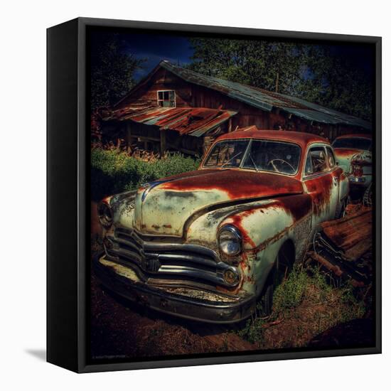 Old Retro 1960's Car Rusting Outdoors-Florian Raymann-Framed Premier Image Canvas