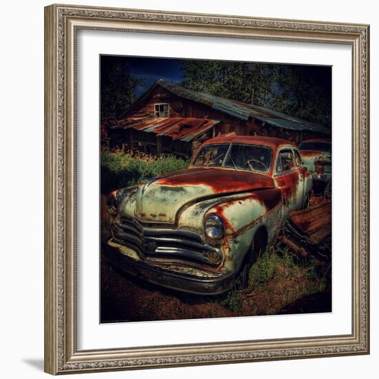 Old Retro 1960's Car Rusting Outdoors-Florian Raymann-Framed Photographic Print