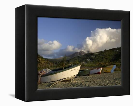 Old Road Bay Beach and Volcano, Montserrat, Leeward Islands, Caribbean, Central America-G Richardson-Framed Premier Image Canvas