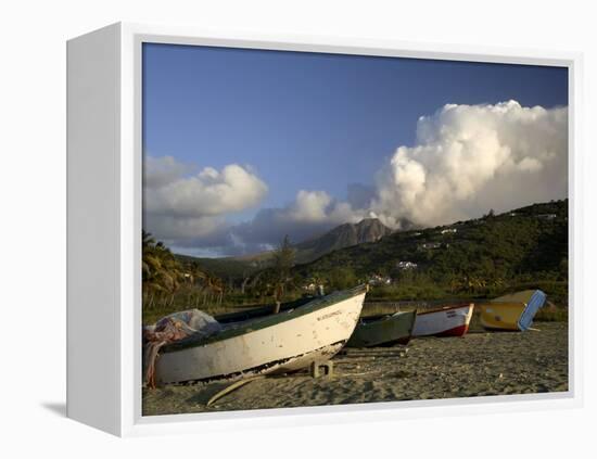 Old Road Bay Beach and Volcano, Montserrat, Leeward Islands, Caribbean, Central America-G Richardson-Framed Premier Image Canvas