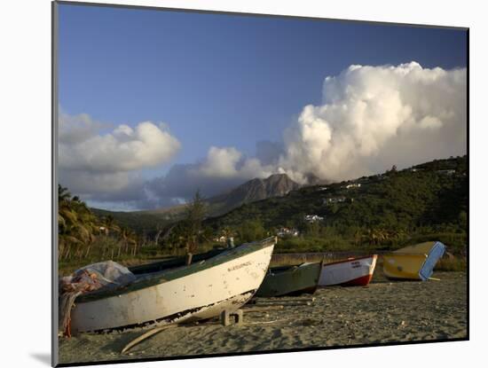 Old Road Bay Beach and Volcano, Montserrat, Leeward Islands, Caribbean, Central America-G Richardson-Mounted Photographic Print