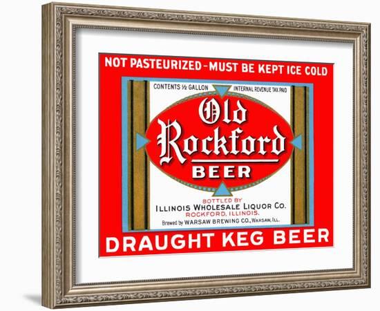 Old Rockford Beer-null-Framed Art Print