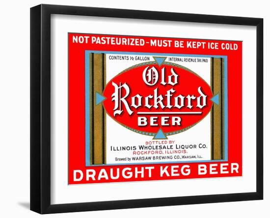 Old Rockford Beer-null-Framed Art Print