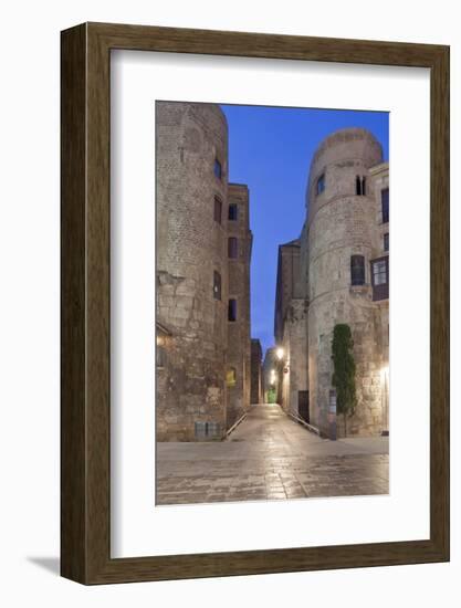 Old Roman Gate at Dawn, Gothic Quarter, Barcelona, Spain-Rob Tilley-Framed Photographic Print