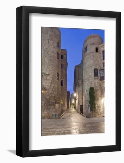 Old Roman Gate at Dawn, Gothic Quarter, Barcelona, Spain-Rob Tilley-Framed Photographic Print