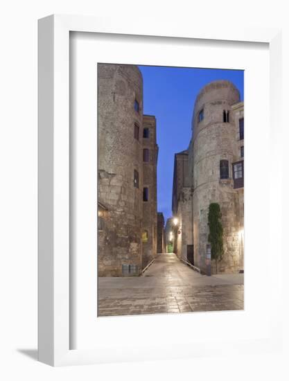 Old Roman Gate at Dawn, Gothic Quarter, Barcelona, Spain-Rob Tilley-Framed Photographic Print