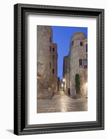 Old Roman Gate at Dawn, Gothic Quarter, Barcelona, Spain-Rob Tilley-Framed Photographic Print