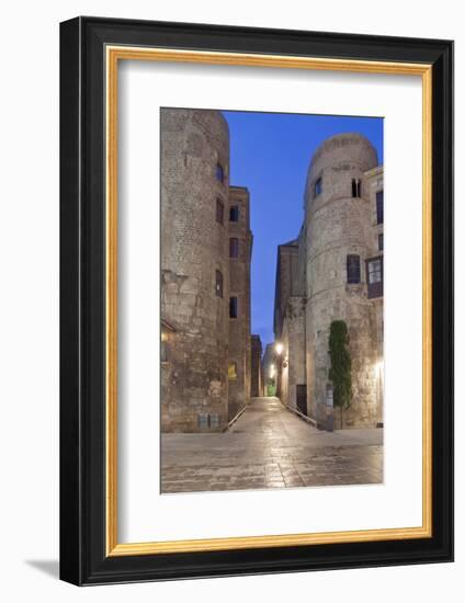 Old Roman Gate at Dawn, Gothic Quarter, Barcelona, Spain-Rob Tilley-Framed Photographic Print