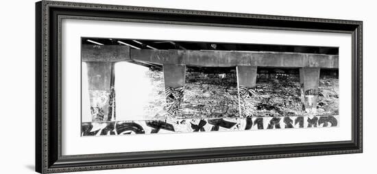 Old ruin with graffiti on wall, Chicago, Illinois, USA-Panoramic Images-Framed Photographic Print