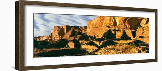 Old Ruins at Archaeological Site, Chetro Ketl, Chaco Culture National Historic Park-null-Framed Photographic Print