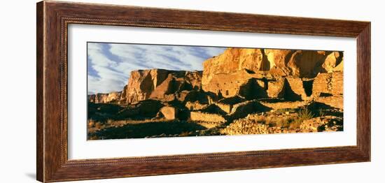 Old Ruins at Archaeological Site, Chetro Ketl, Chaco Culture National Historic Park-null-Framed Photographic Print