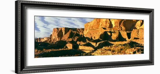 Old Ruins at Archaeological Site, Chetro Ketl, Chaco Culture National Historic Park-null-Framed Photographic Print