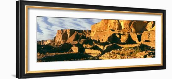 Old Ruins at Archaeological Site, Chetro Ketl, Chaco Culture National Historic Park-null-Framed Photographic Print