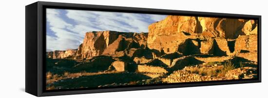 Old Ruins at Archaeological Site, Chetro Ketl, Chaco Culture National Historic Park-null-Framed Premier Image Canvas