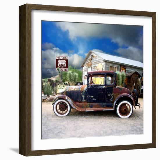 Old Rusty Car in America-Salvatore Elia-Framed Photographic Print