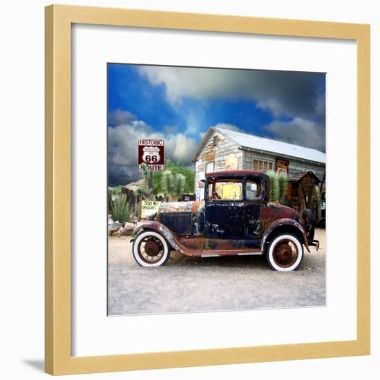 Old Rusty Car in America-Salvatore Elia-Framed Photographic Print