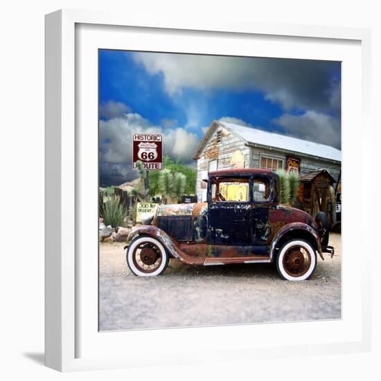 Old Rusty Car in America-Salvatore Elia-Framed Photographic Print