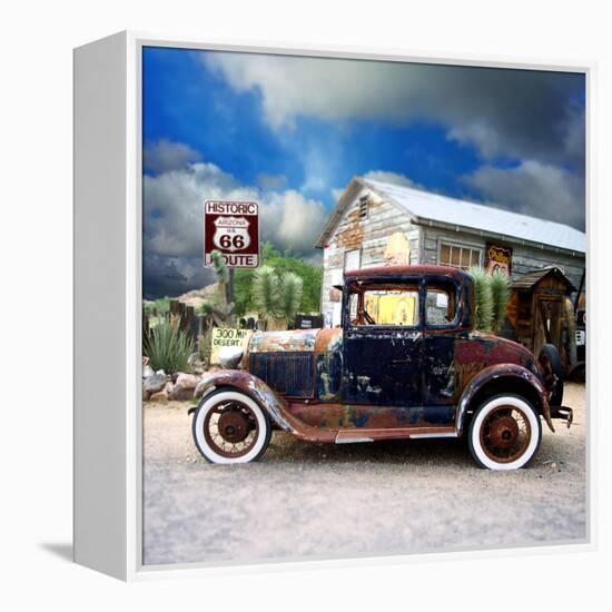 Old Rusty Car in America-Salvatore Elia-Framed Premier Image Canvas