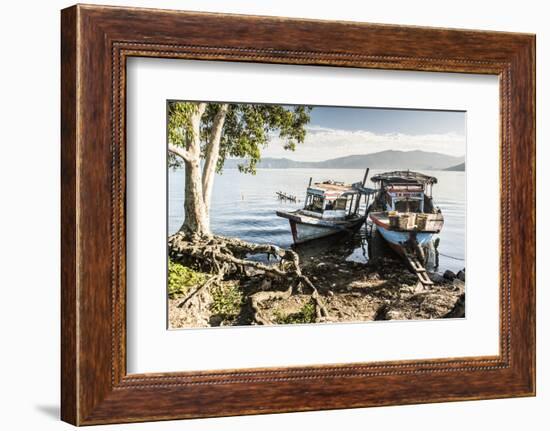 Old Rusty Fishing Boats in a Village at Lake Toba (Danau Toba), North Sumatra, Indonesia-Matthew Williams-Ellis-Framed Photographic Print