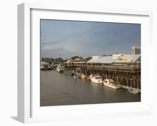 Old Sacramento Riverfront, Sacramento, California-Walter Bibikow-Framed Photographic Print