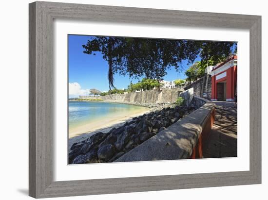 Old San Juan City Gate View, Puerto Rico-George Oze-Framed Photographic Print