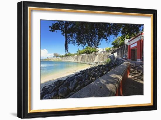 Old San Juan City Gate View, Puerto Rico-George Oze-Framed Photographic Print