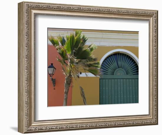 Old San Juan Façade, San Juan, Puerto Rico, USA, Caribbean-Kymri Wilt-Framed Photographic Print